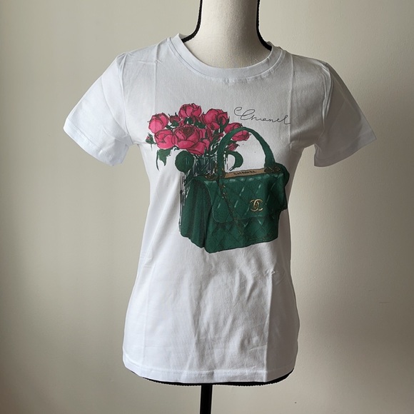 Chanel | White Illustrated T-Shirt - Picture 6 of 9